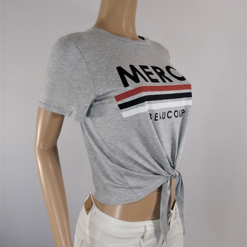 Atticute Light Grey W/ Red, Black & White Stripes - Picture 2 of 3